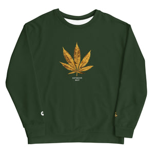 Open image in slideshow, G Street X Expensive Shxt Gold Leaf Unisex Sweatshirt (Green)
