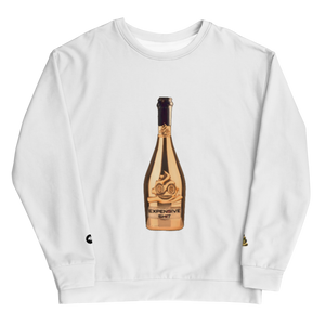 Open image in slideshow, G Street X Expensive Shxt Gold Bottle Unisex Sweatshirt (White)
